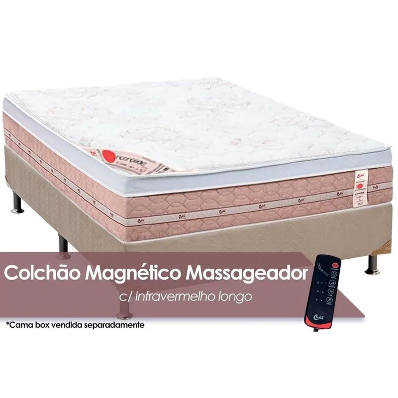 Colchão Magnético c/Vibro Massagem Niponpedic Molas Tecnopedic-Castor 138x188x32