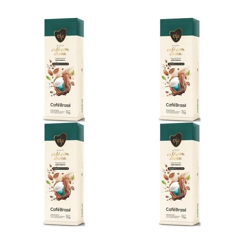 Kit 40 Cápsulas Café Com Cacau Café Brasil
