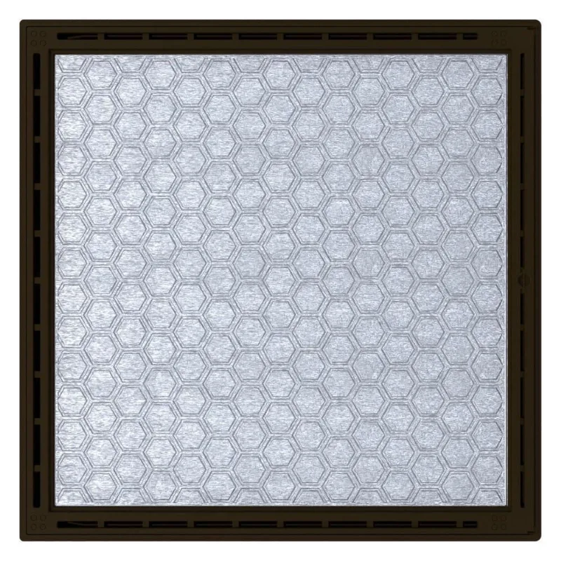 Alçapão Tampa Casa Maquina Piscina 120x120 Gaveta Deslizante Marrom