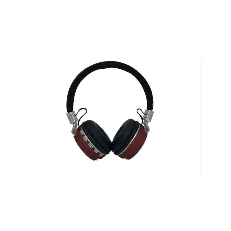 Fone De Ouvido Bluetooth Wireless tf sd P2 MP3 fm Mic Telefone A-839 Vermelho/Preto