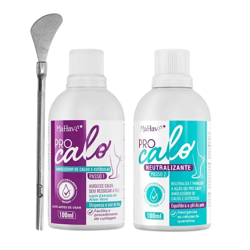 Kit Pro Calo Mahav + Espátula Calosidade Santa Clara