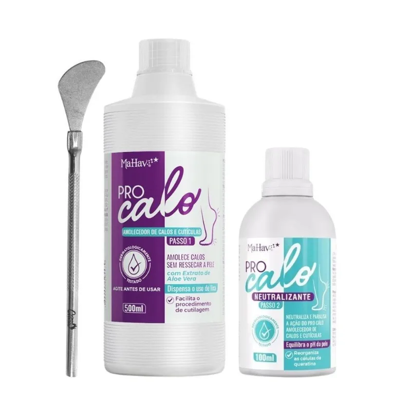 Kit Amolecedor + Neutralizante Mahav + Espátula Santa Clara