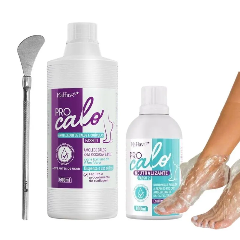 Kit Calo Amolecedor + Neutralizante + Espátula Santa Clara
