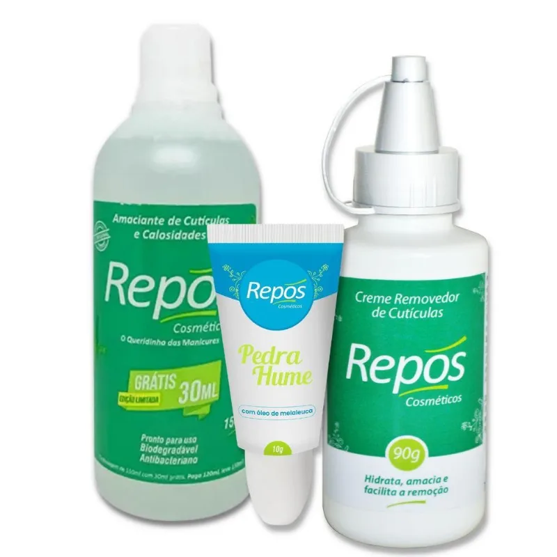 Kit Amaciante + Removedor Cutículas + Pedra Hume - Spa Pés