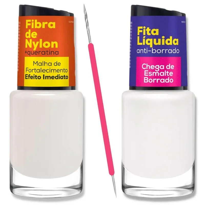 Kit Fita Líquida + Fibra De Nylon E Queratina + Palito Isis