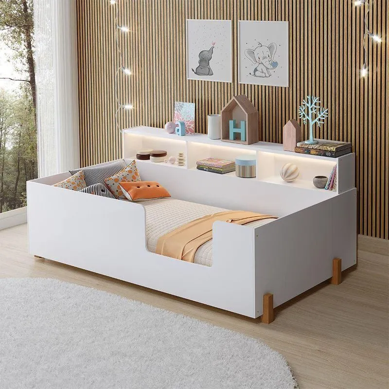 Cama Infantil Doçura Branca Acompanha Uma Luminária Branco