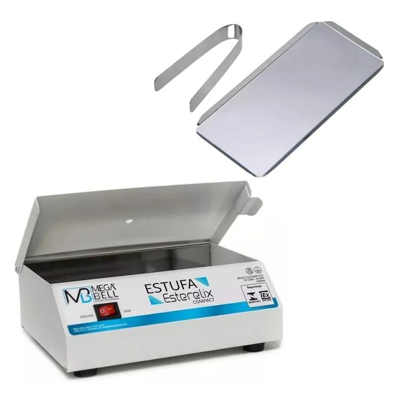 Estufa Branca Esterilizadora Bandeja Pinça Alicate Manicure
