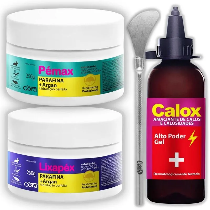 Spa Pés Calox Gel Lixapéx Pémax Parafina+óleo Argan Bisturi