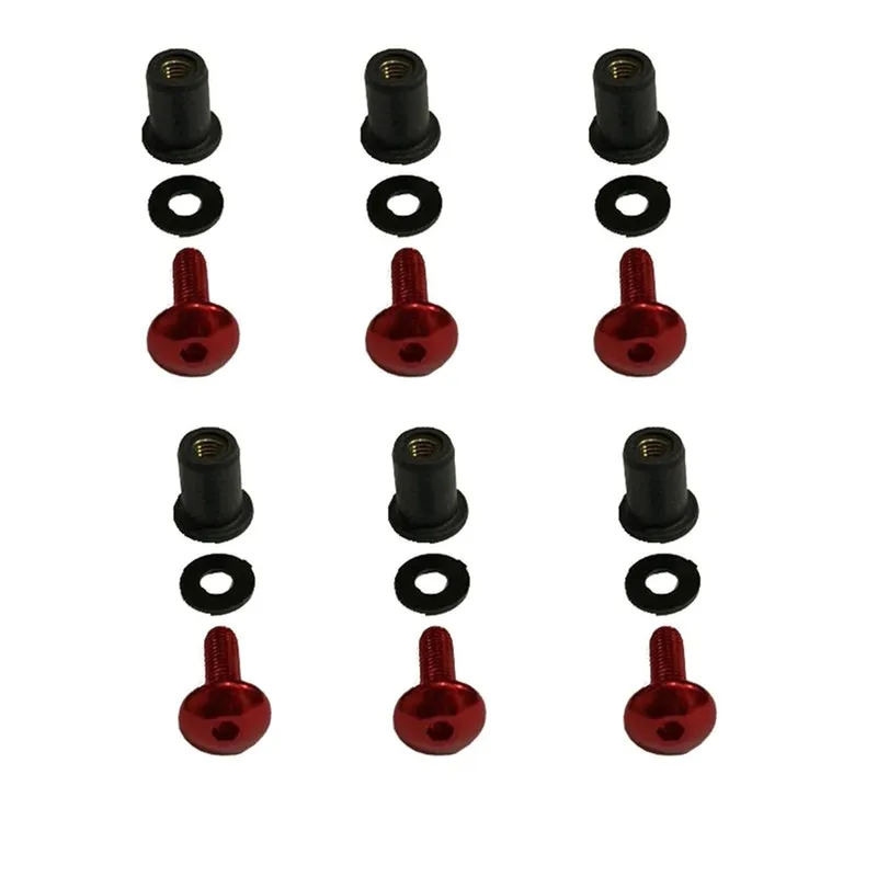 Parafusos Aluminio Vermelho Bucha Bolha Gsxr Srad 1000 Kit 6