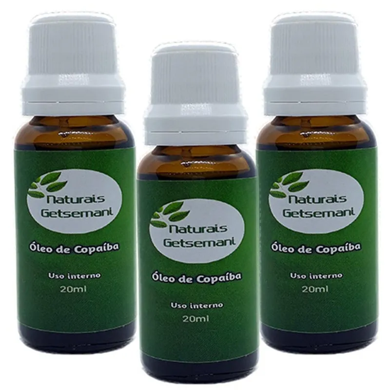 Óleos De Copaíba 100% Puro Naturais Getsemani 20Ml 3 Uni