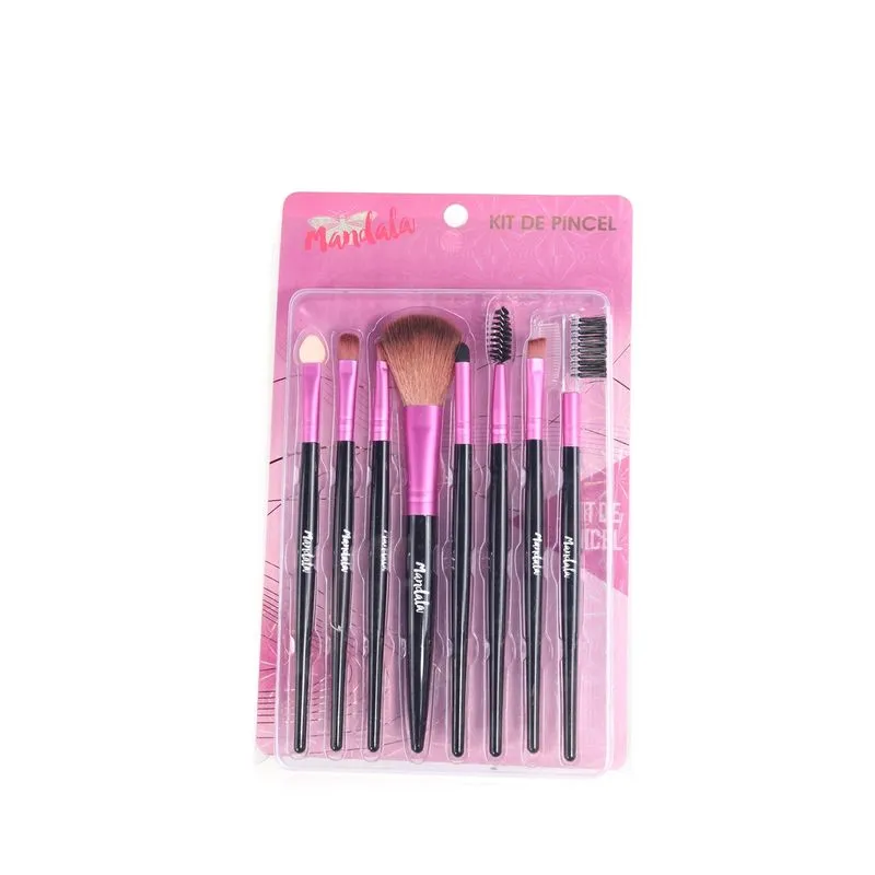 Kit Pincel Maquiagem 8 Unidades