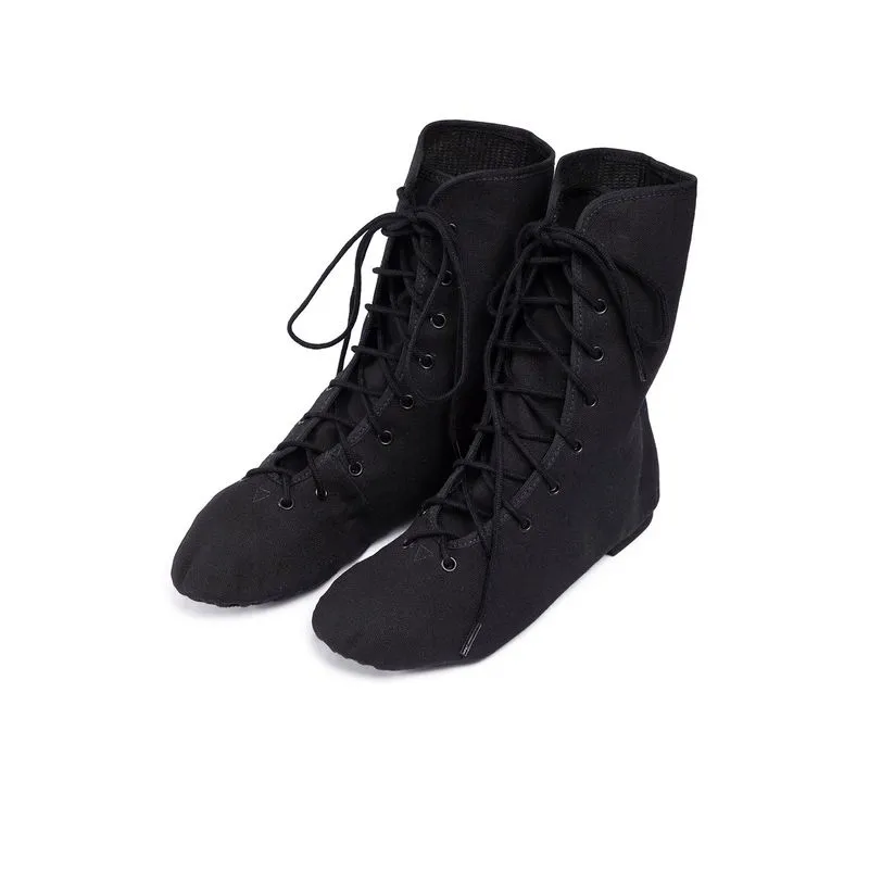 F11 - BOTA CANO ALTO JAZZ EM LONA - SOLA CAMURÇA - PRETO 37