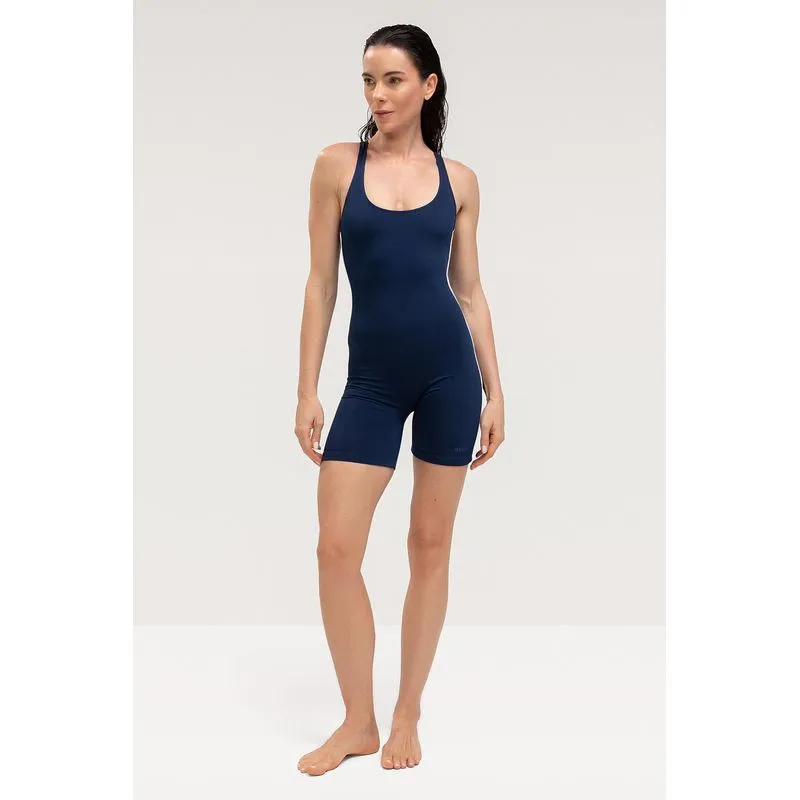 MACAQUINHO FECHADO NAS COSTAS COM TOUCA - SWIMWEAR 26/27 - MARINHO GG