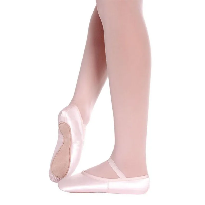 Sapatilha Só Dança Meia Ponta Cetim Rosa com Fita para Ballet F-66 33 / Rosa