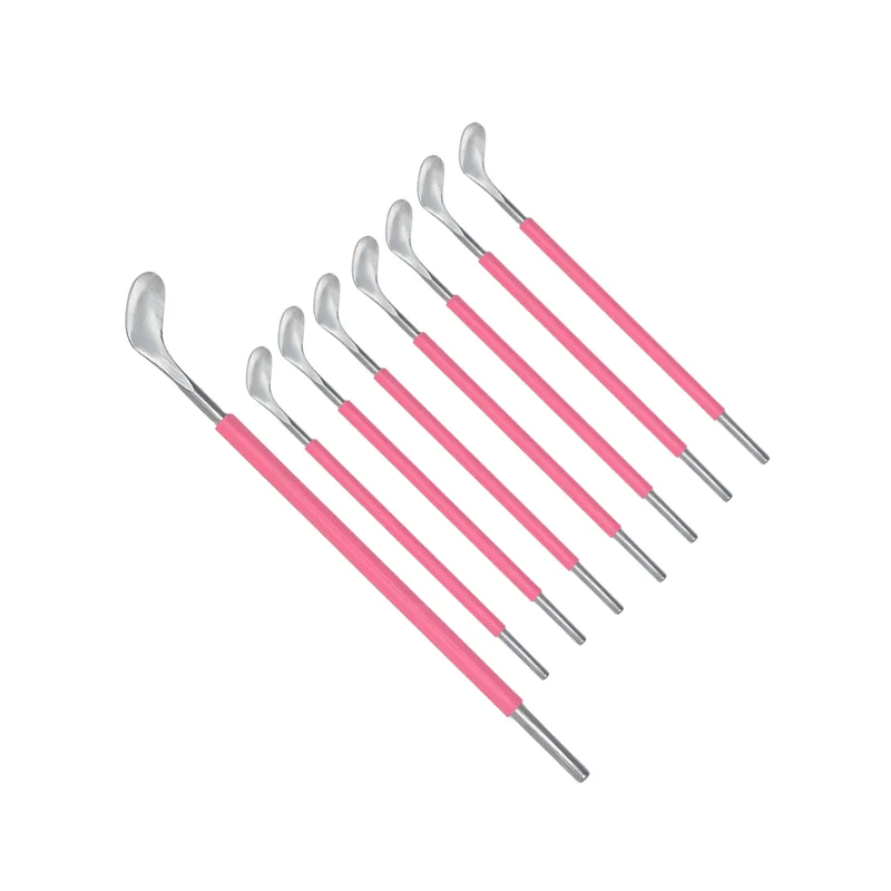8 Espátula De Calosidade Slim Cabo De Silicone Rosa