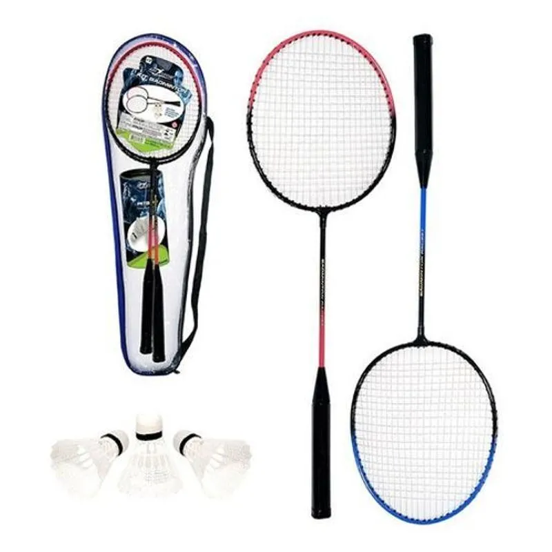 Kit Badminton 4 Raquetes + 6 Petecas + Bolsa