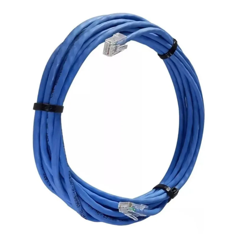 Cabo De Rede Cat 6 Mpt Interno 15 Metros U/utp 4p X 23awg Azul Com Conectores