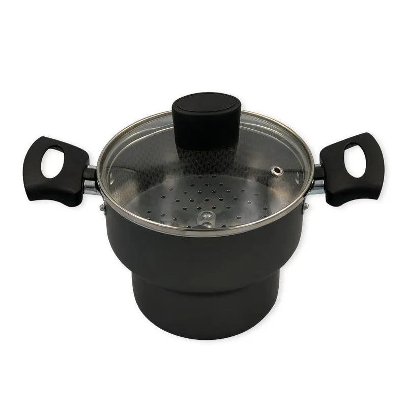 Cuscuzeira Enjoy Antiaderente Com Tampa De Vidro - 14 Cm