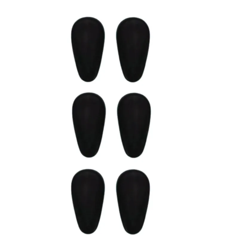 12 Plaqueta Silicone Adesiva 3m Almofada Óculos- Gota Preta