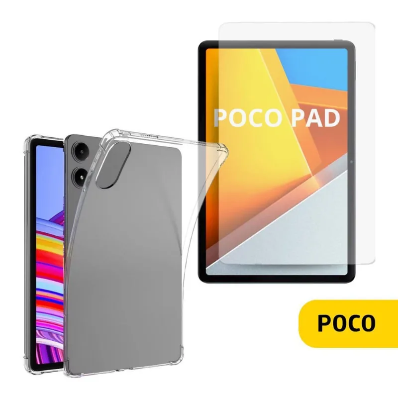 Capa Transparente + Película Hidrogel Xiaomi Poco Pad 12,1