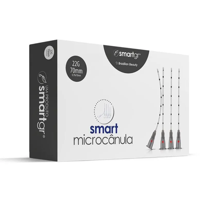 Smart Microcânula 22g/70mm - Smart Gr - Caixa Com 10 Unidade