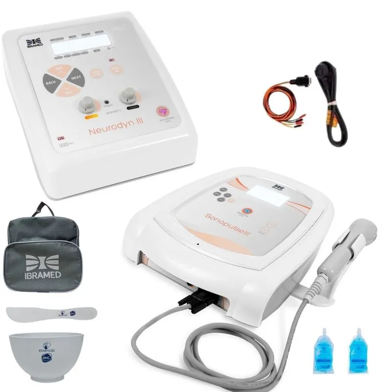 Kit Neurodyn Iii Ibramed Tens Fes + Sonopulse Iii 1 E 3Mhz