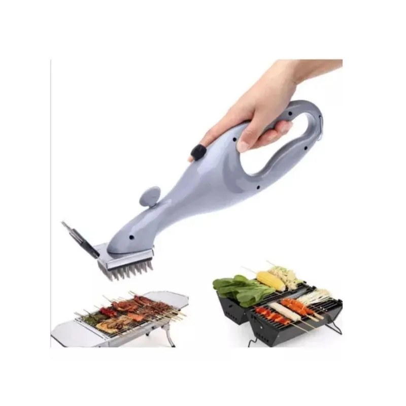 Escova De Aço Limpa Grelha Churrasqueira Cerdas De Aço Inox