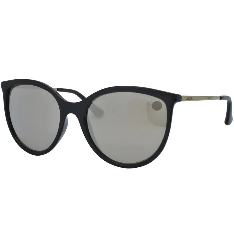 Óculos de Sol Vogue Feminino VO5221SL W44/5A - Acetato Preto e Lente Dourado Espelhado