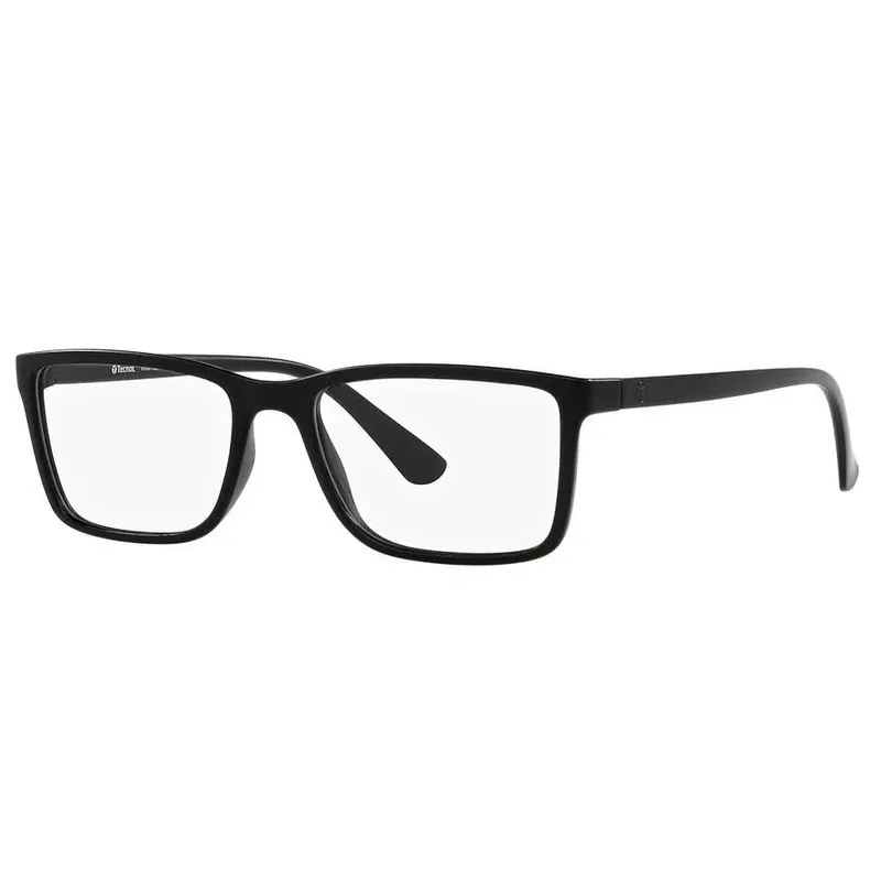 Armação de Óculos de Grau Masculino Tecnol Retangular TN3089 cor Preto