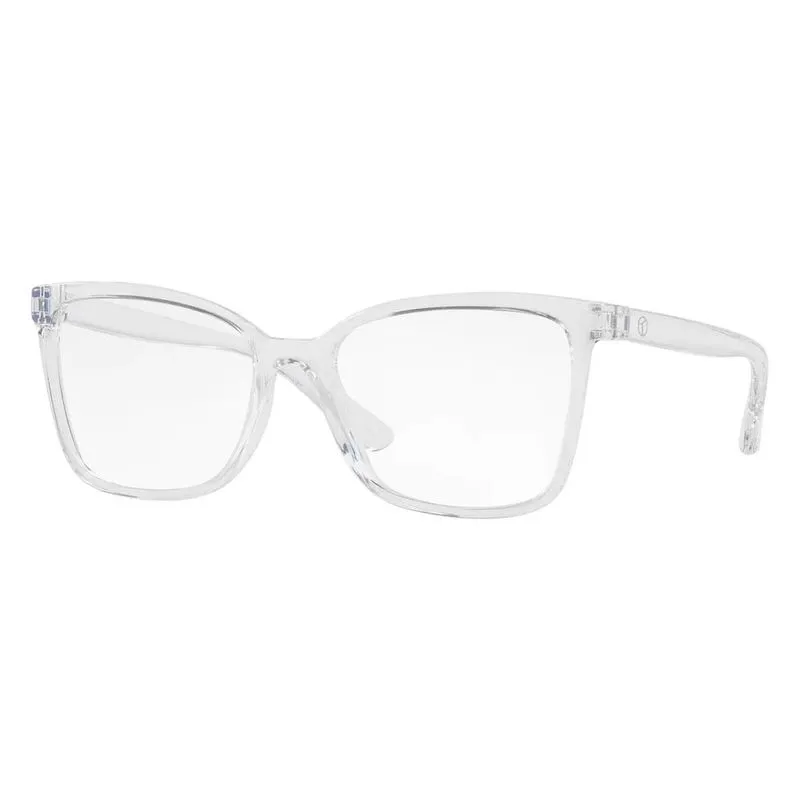 Armação de Óculos de Grau Feminina Tecnol Retangular TN3080 cor Cristal Transparente