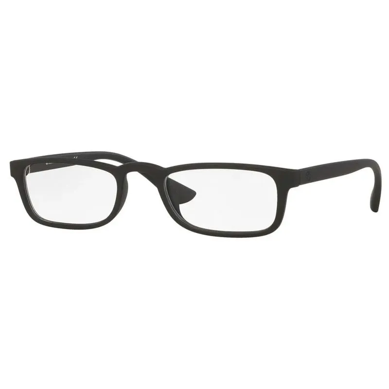 Armação de Óculos de Grau Unissex Tecnol Retangular TN3096U cor Preto Fosco