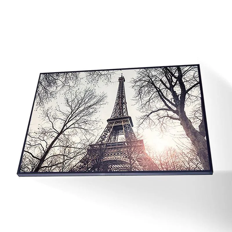 Quadro Torre Eiffel Canvas Sem Vidro Tamanho/moldura 120x80 Filete Cor Preta