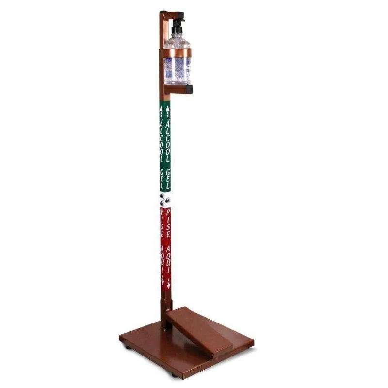 Suporte Em Aço Para Álcool Gel Com Pedal Cobre