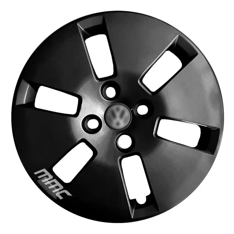 1x Calota Up Gol Voyage Aro 14 Black Logo Aluminio 188cb