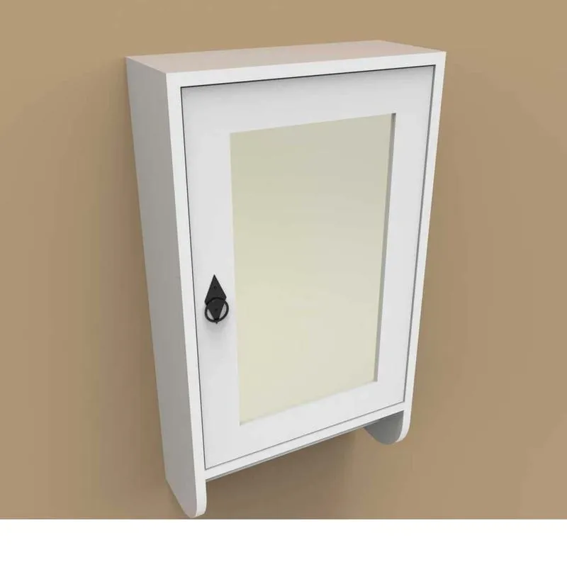 Espelheira Provence retangular 67x38cm branco Huna