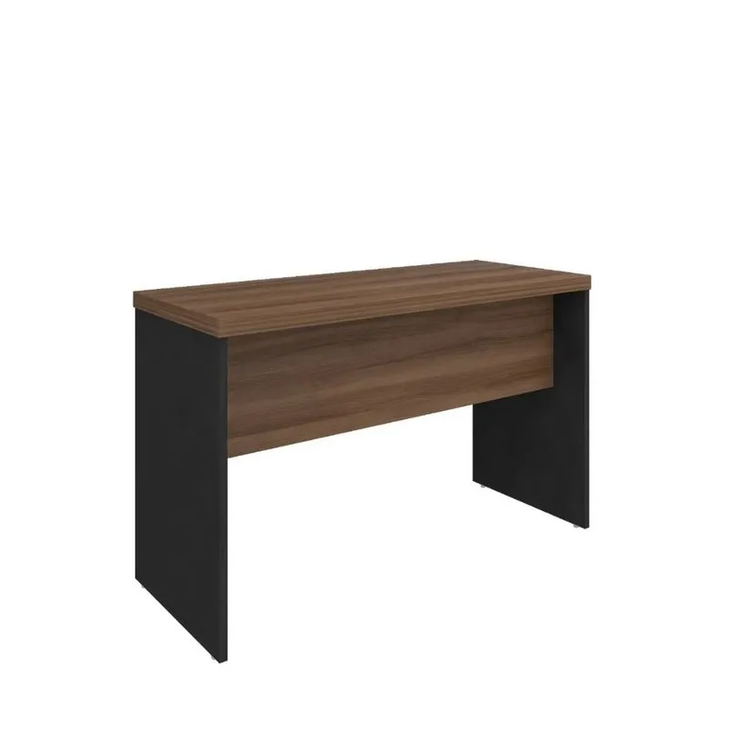 Mesa reta pé painel cor Nature/Preto 1,700,700,73m s/ gavetas Incoflex