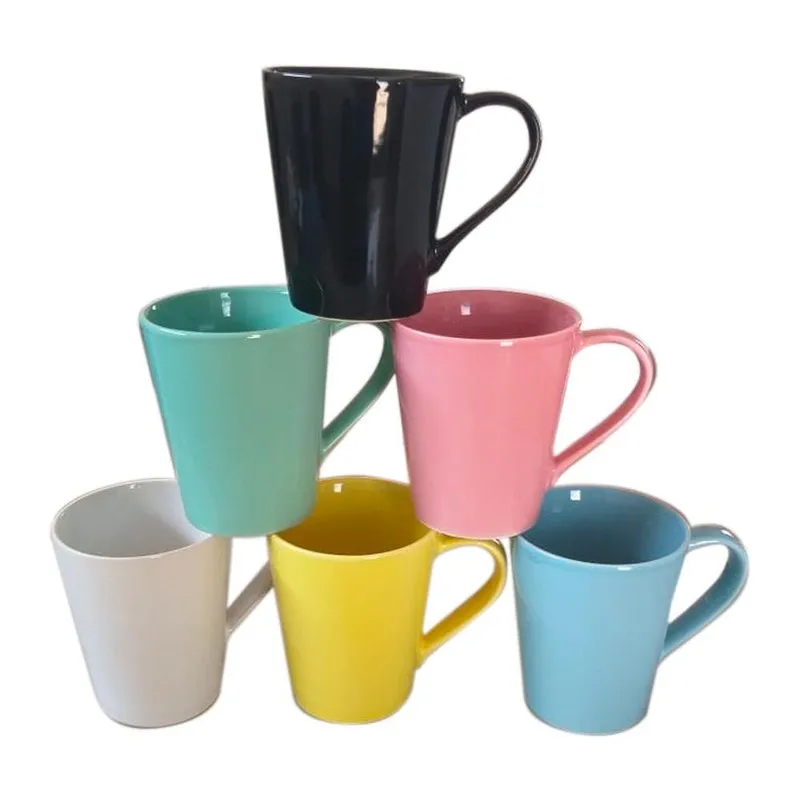 Jogo 6 Caneca Tulipa Café Chá Porcelana 250Ml Colorida