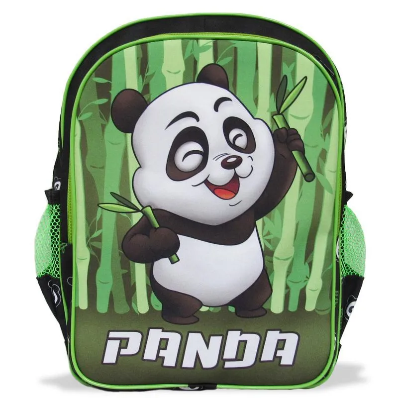 Mochila Escolar Infantil De Costas Tamanho G Panda