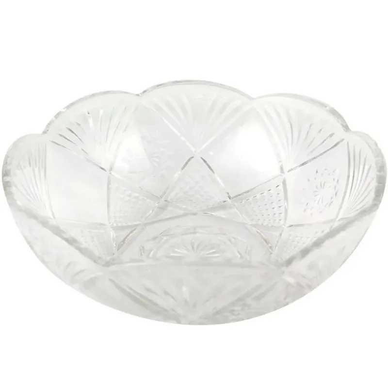 Fruteira Redonda Tigela Bowl Vidro Transparente 2,5l 23,5cm