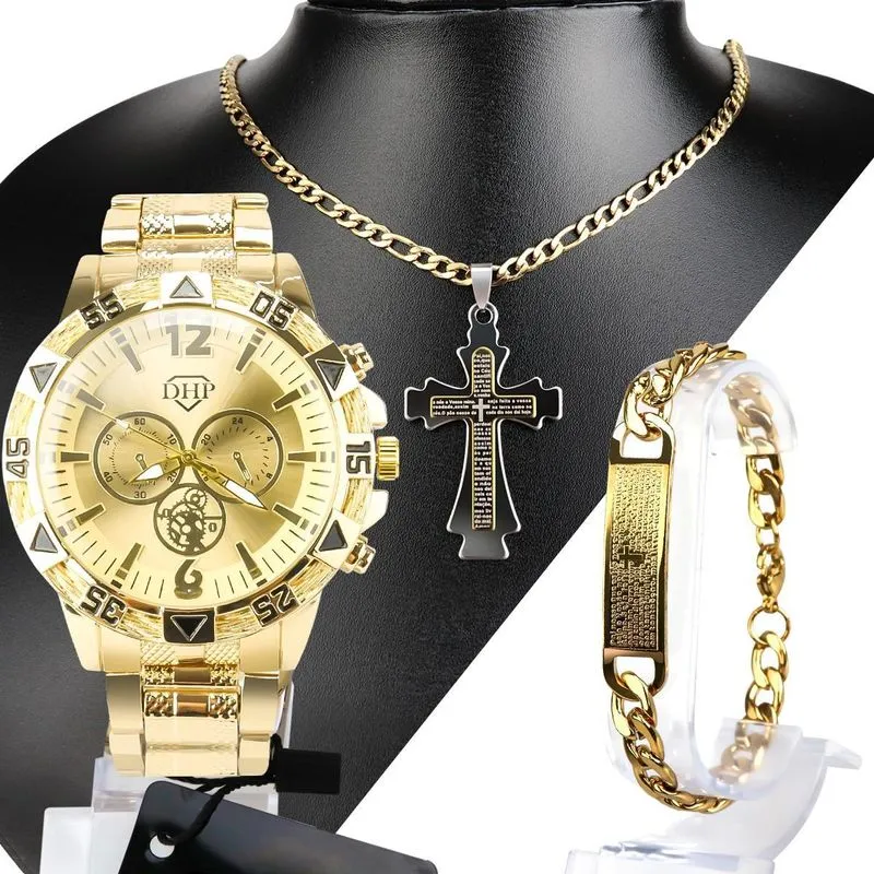 Kit Masculino Prova Agua Aço Moda Casual G2