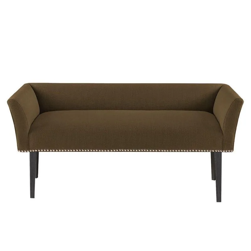 Banco Estofado Jolly 1,40m Suede Marrom - Am Interiores