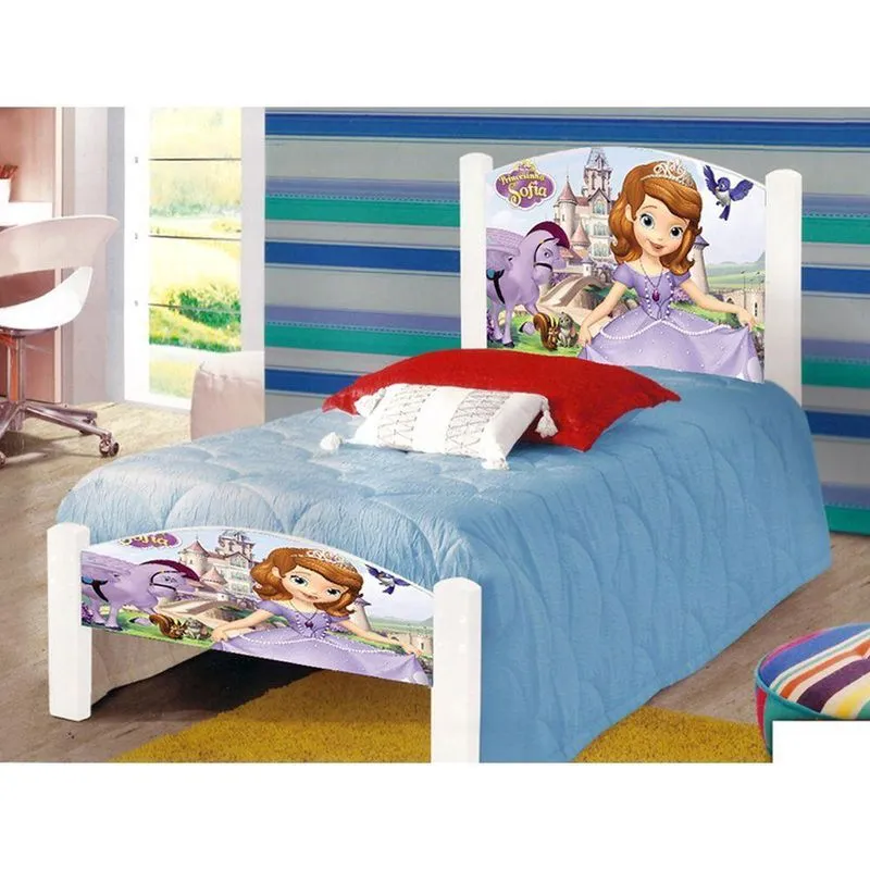 Cama Solteiro Infantil Sofia Branco