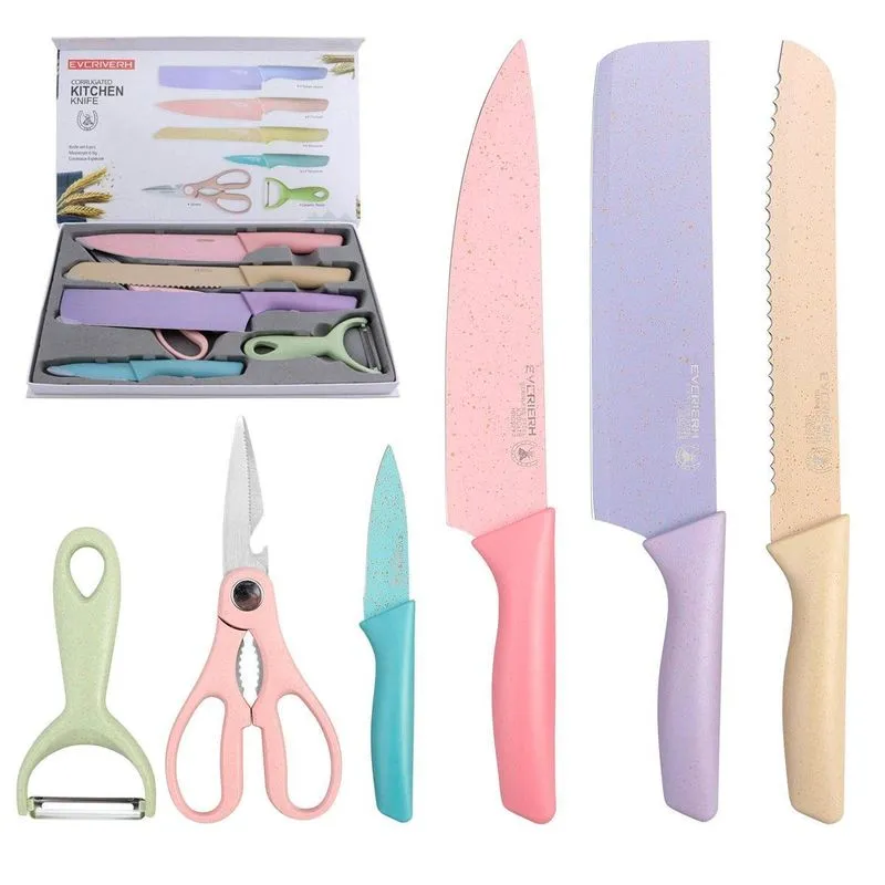 Kit Para Churrasqueiro Colours Top Com 6pcs