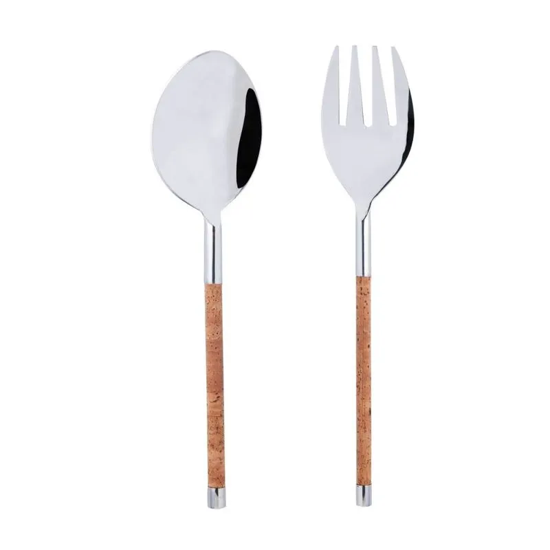 Conjunto 2 Peças Para Salada Em Aço Inox Cabo Cortiça Wolff