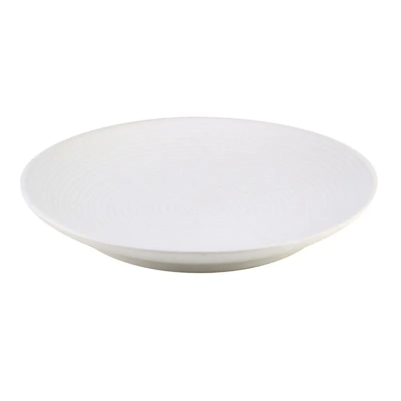 Conjunto com 2 pratos de cerâmica 19cm branco