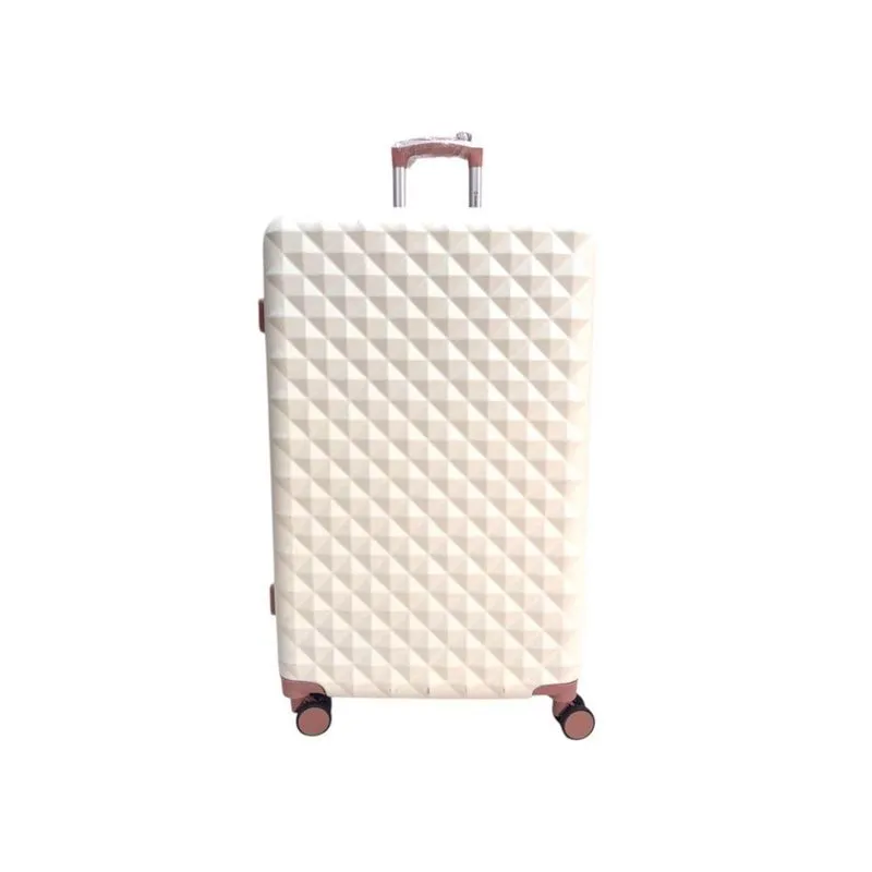 Mala Grande 35Kg Expansível Branca Diamond Ultra Leve