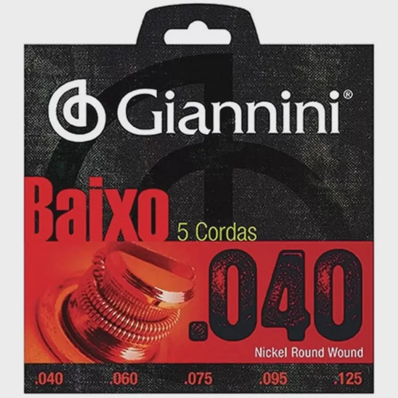 Encordoamento Para Baixo De 5 Cordas Giannini 040 GEEBRL5
