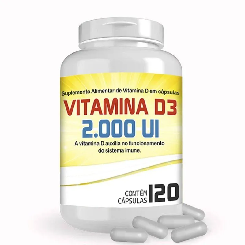 Vitamina D3 2.000 Ui Com 120 Capsulas
