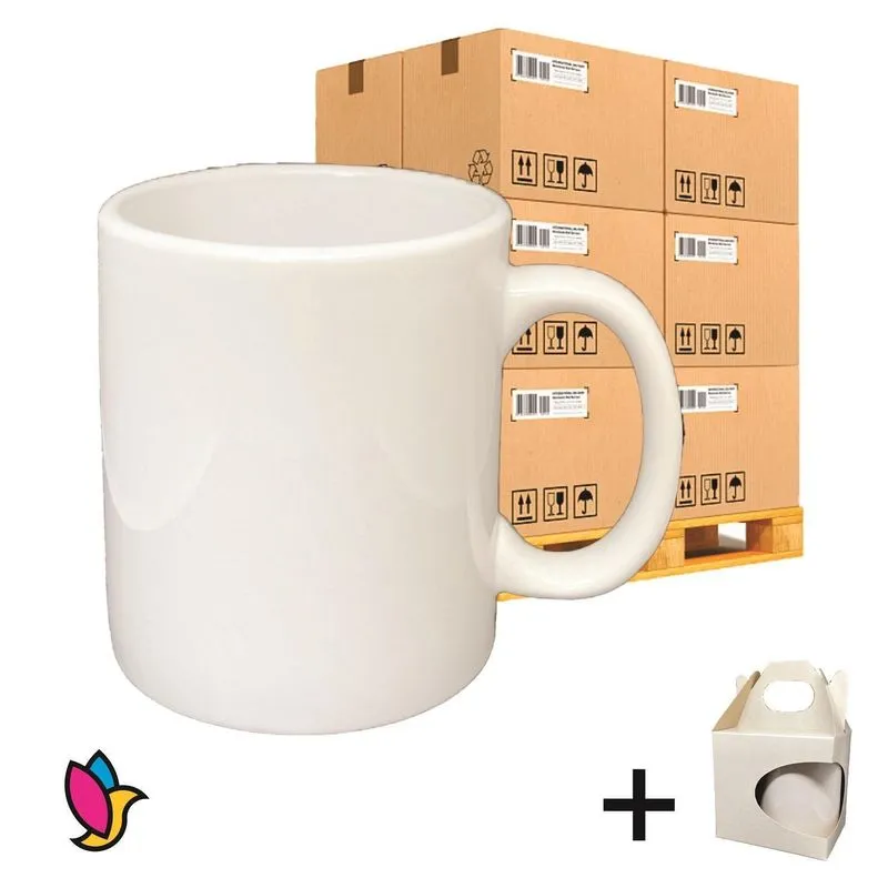 06 Canecas Para Sublimação Importada Aaa + Caixinhas