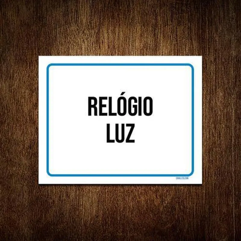 Kit 10 Placas Ambiente Sinalização Setor Relógio Luz